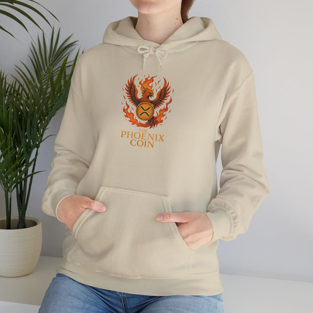 Phoenix Coin Hoodie — Fiery Phoenix Crest Sweatshirt