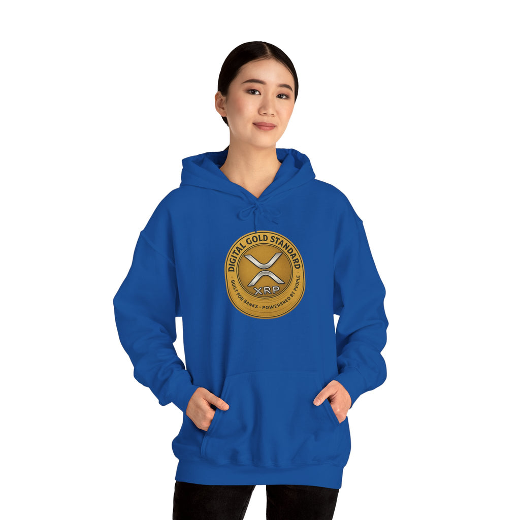 Crypto Coin Logo Hoodie — Digital Gold Standard XRP Emblem
