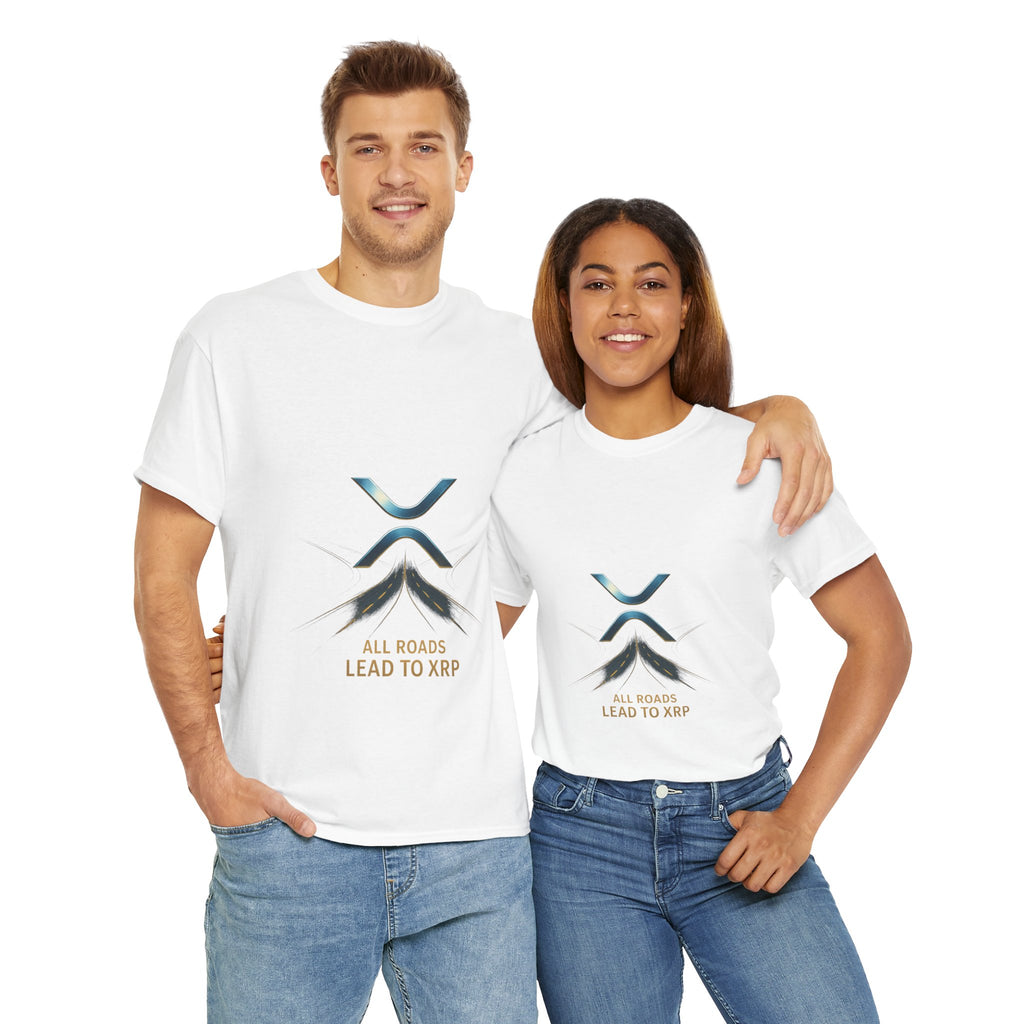 All Roads Lead to XRP T-Shirt — Crypto Ripple Logo Tee