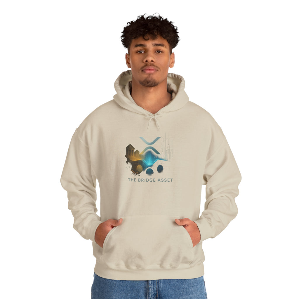 Bridge Asset Logo Hoodie — Minimal Crypto XRP Design