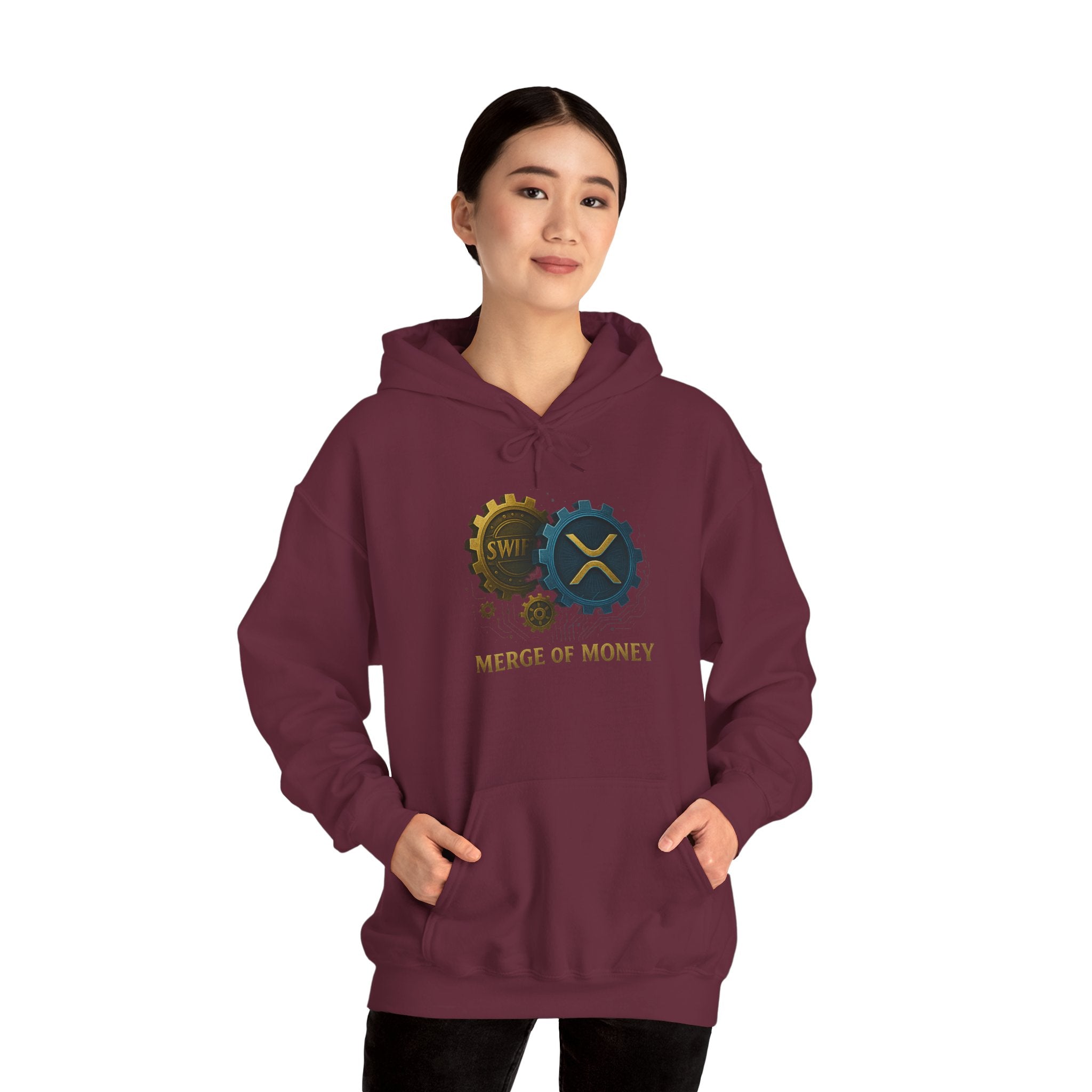 Merge of Money Hoodie — Financial Gears Graphic Pullover
