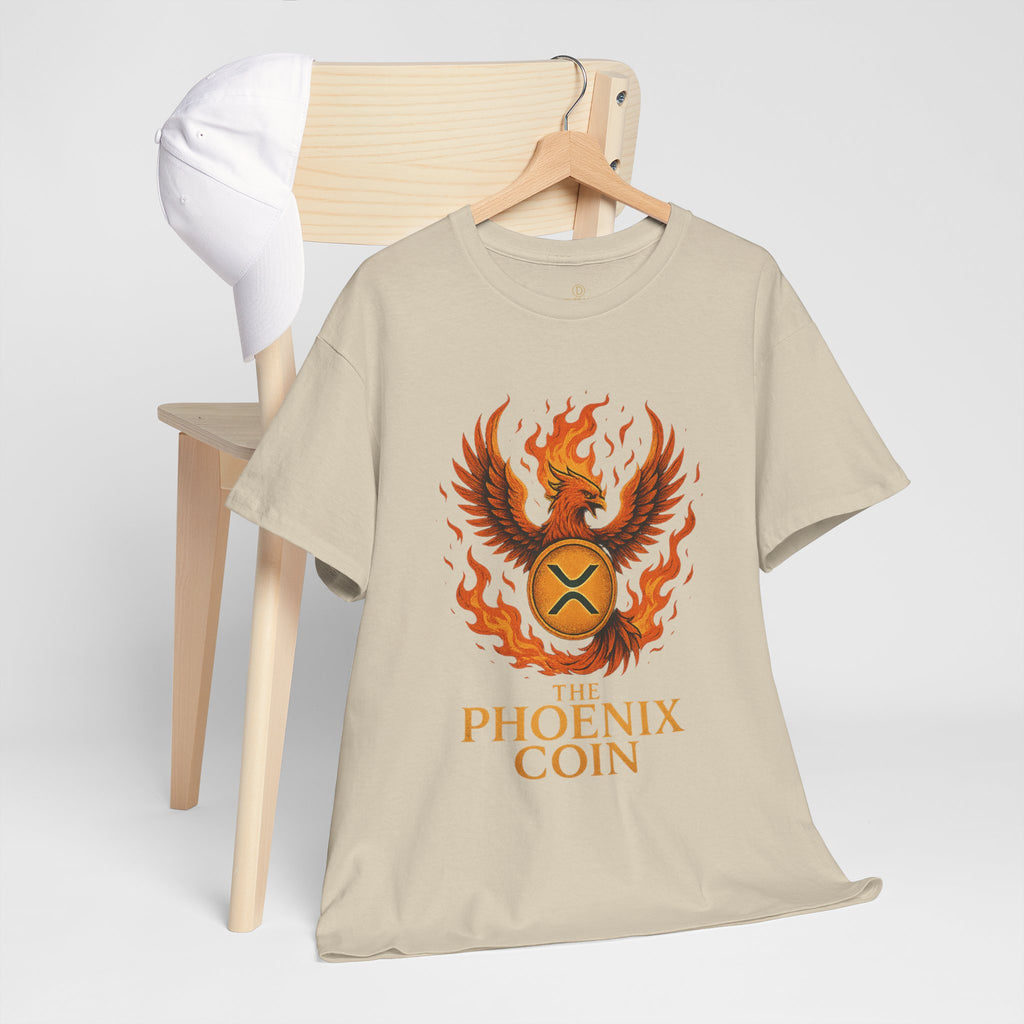 Phoenix Coin T‑Shirt — Fiery Phoenix Crypto Logo Tee
