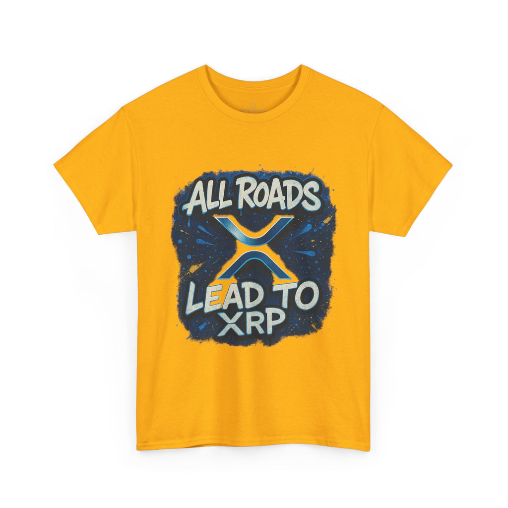 XRP Crypto T-Shirt — "All Roads Lead to XRP" Graphic Tee