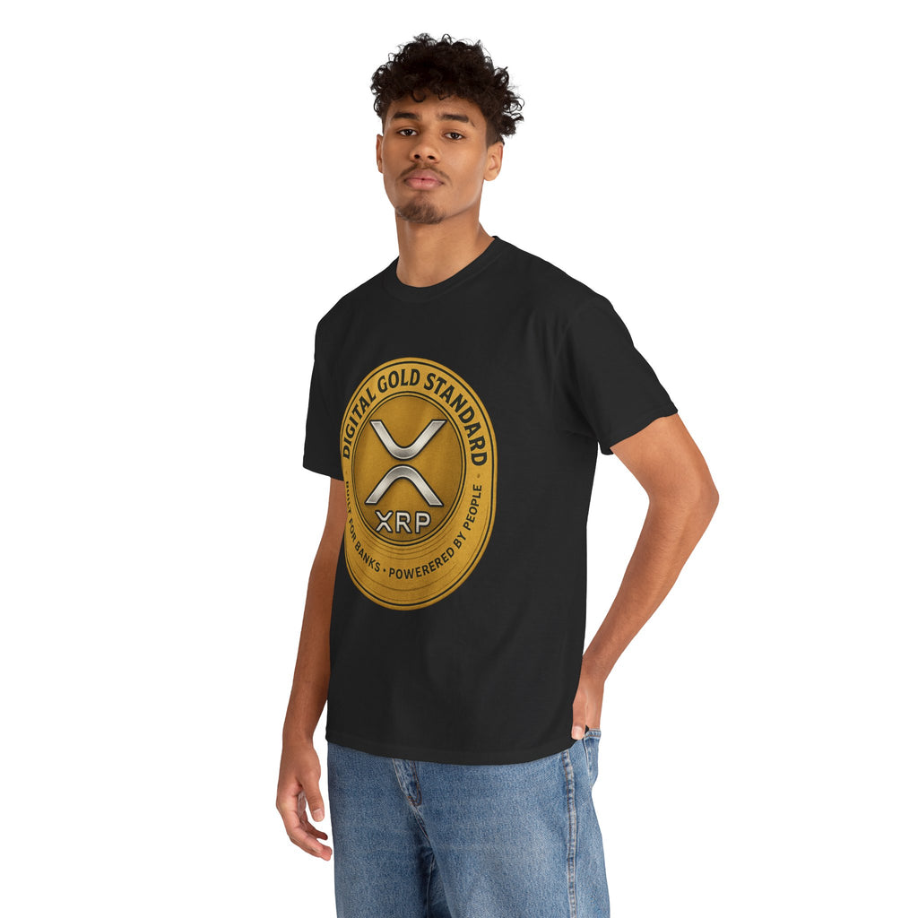 XRP Digital Gold Tee – Cryptocurrency Logo Shirt