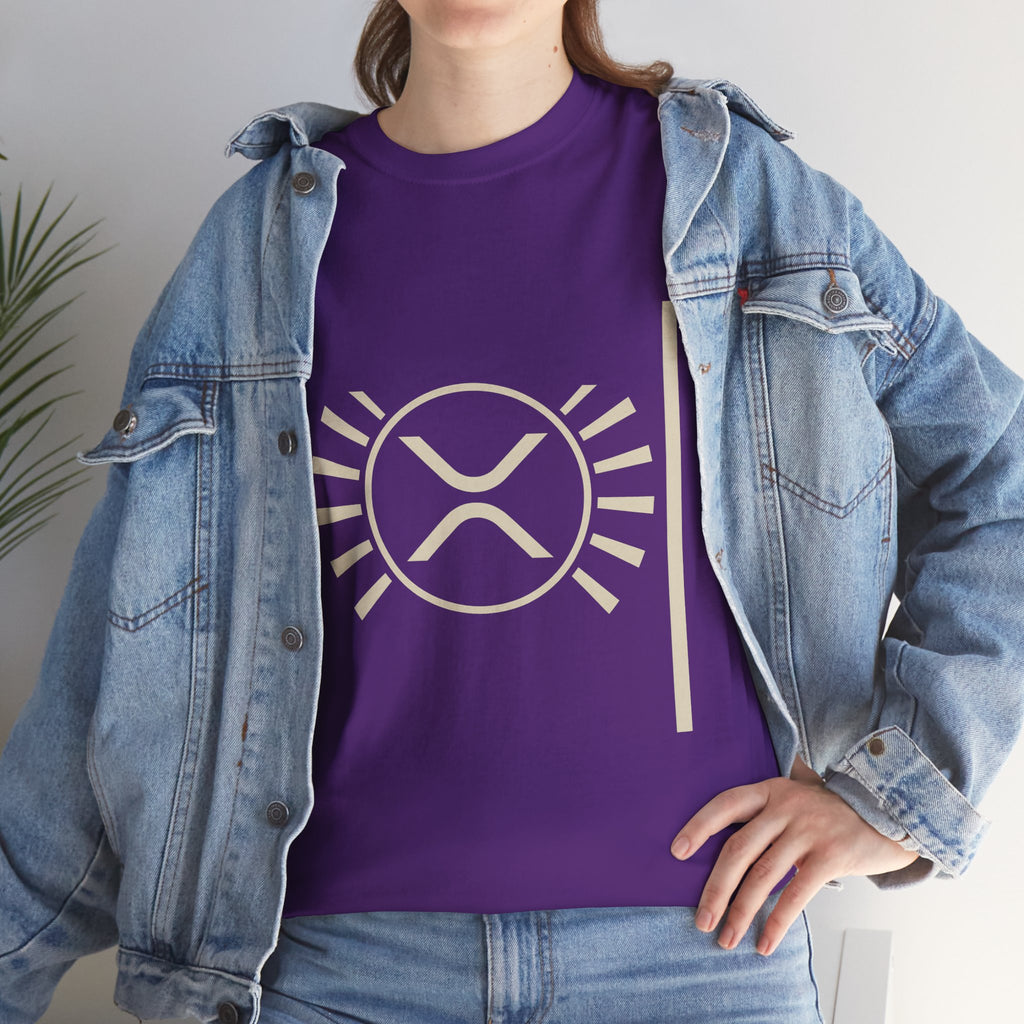 XRP Sun Logo T‑Shirt — Minimal Crypto Ripple Tee
