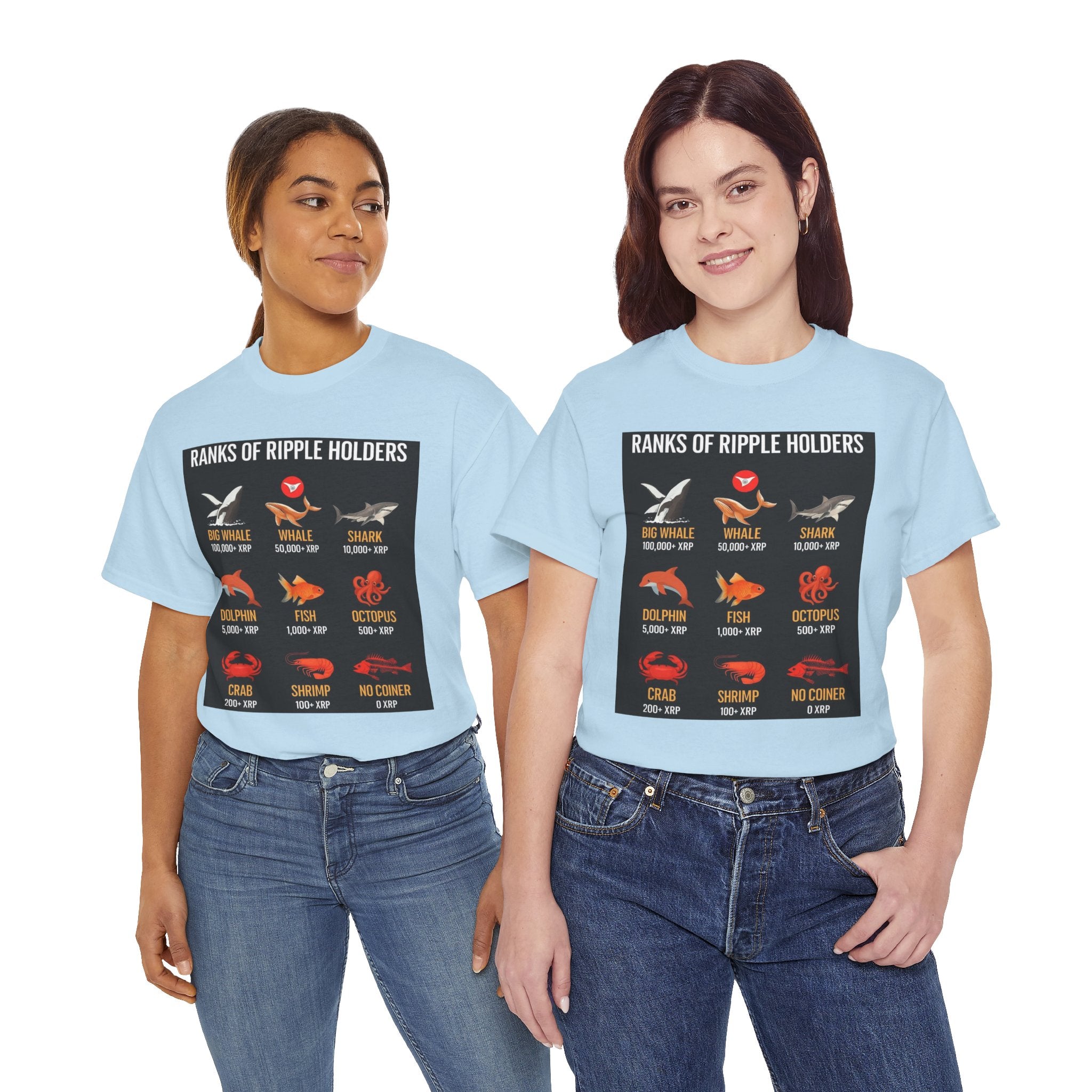 Crypto Ranks T-Shirt – "Ranks of Ripple Holders" Illustrated Guide