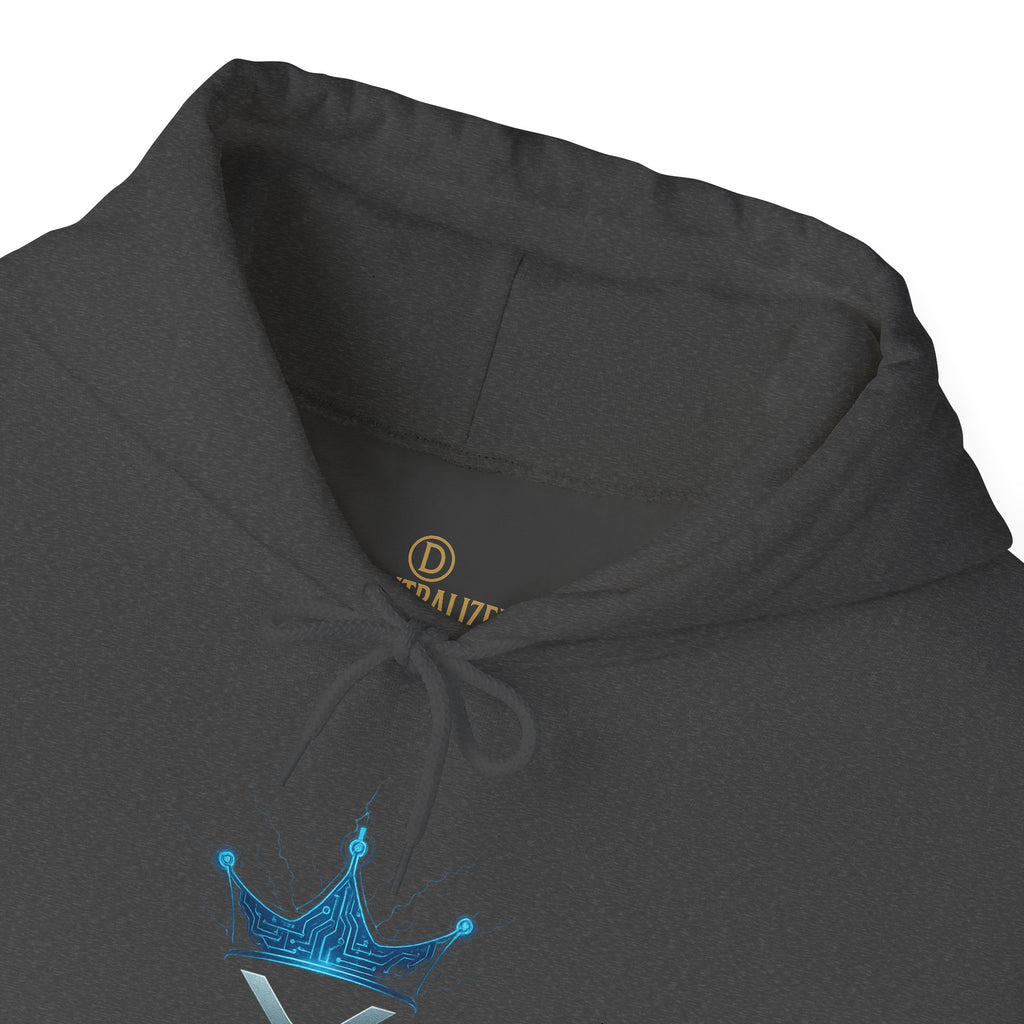 Liquidity King Hoodie — Blue Crown Logo Pullover