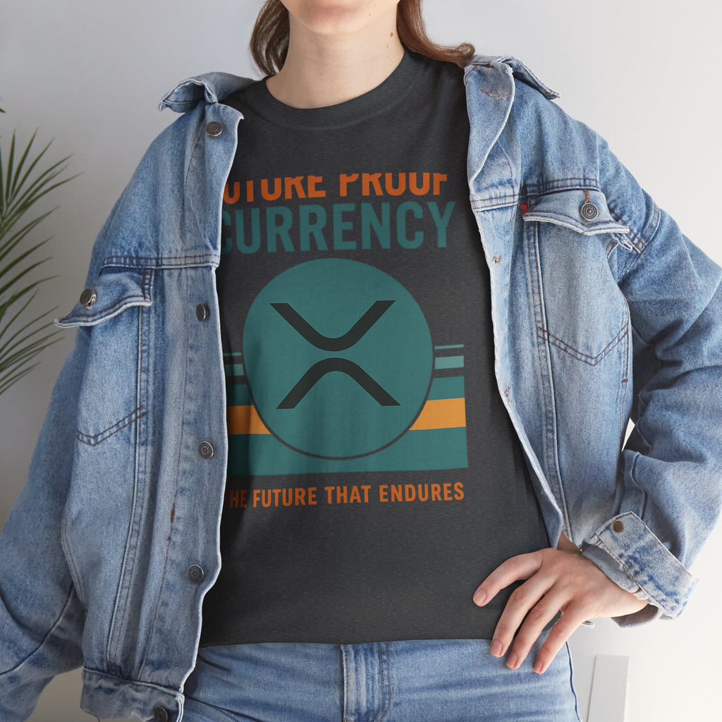 RIPPLE XRP 'Future Proof Currency' Graphic Tee — Crypto Retro Logo Shirt