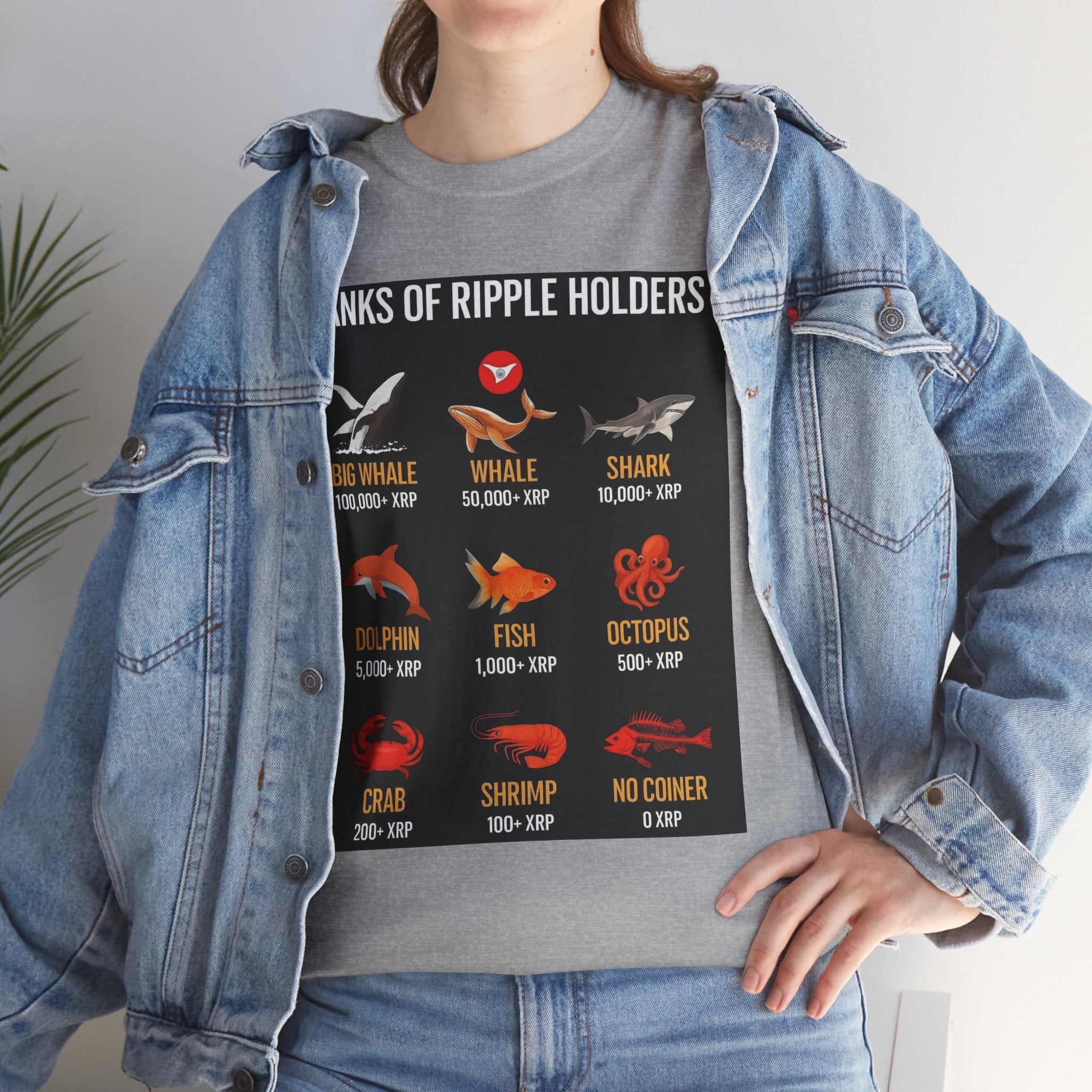 Crypto Ranks T-Shirt – "Ranks of Ripple Holders" Illustrated Guide