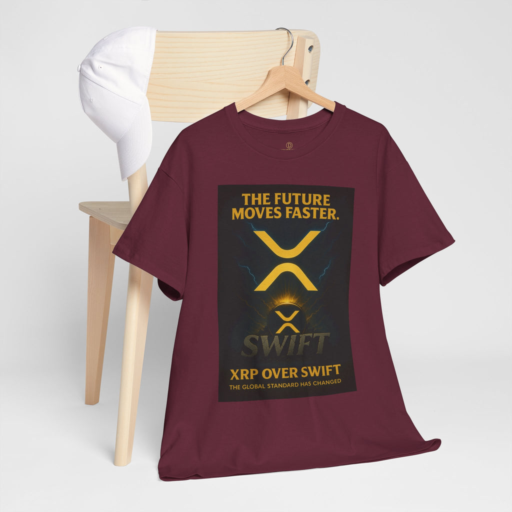 XRP Swift Crypto T-Shirt — “The Future Moves Faster” XRP Over Swift Tee