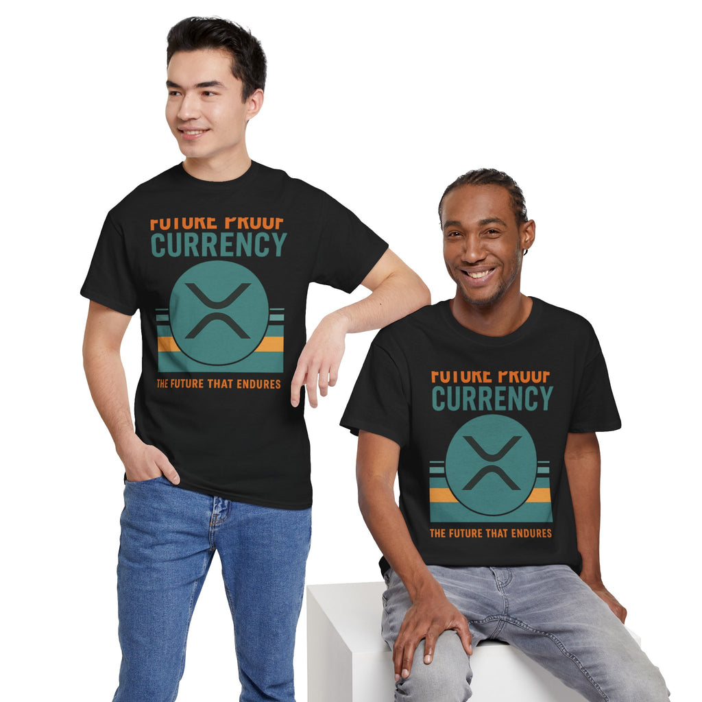 RIPPLE XRP 'Future Proof Currency' Graphic Tee — Crypto Retro Logo Shirt