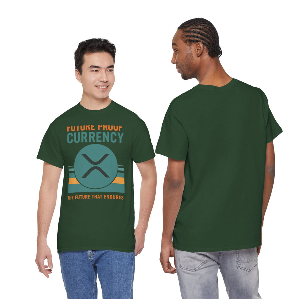 RIPPLE XRP 'Future Proof Currency' Graphic Tee — Crypto Retro Logo Shirt