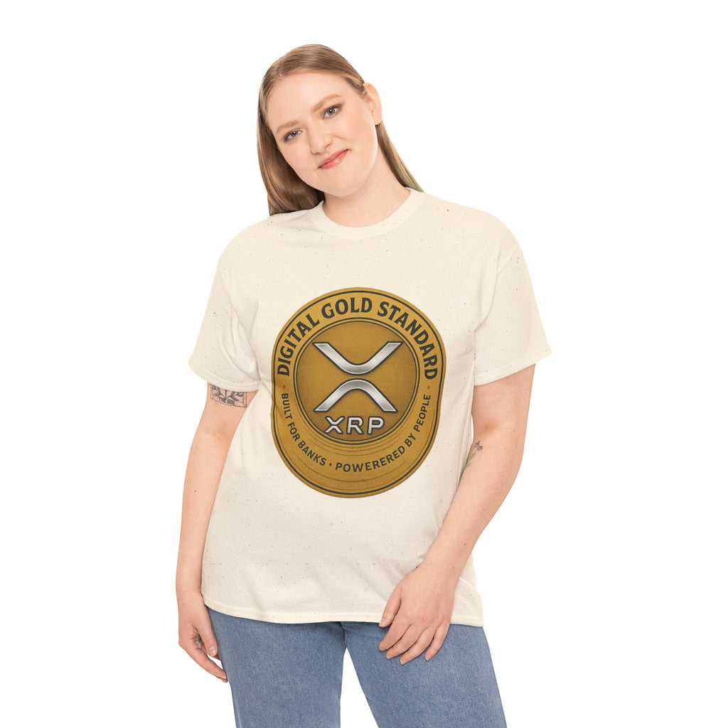 XRP Digital Gold Tee – Cryptocurrency Logo Shirt