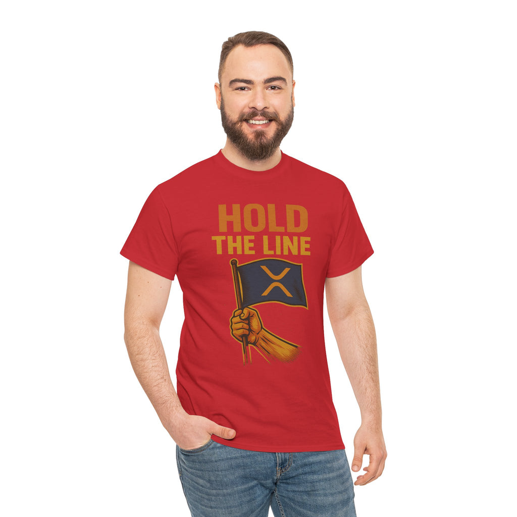Hold The Line Tee — Bold Flag Graphic Cryptocurrency XRP Shirt
