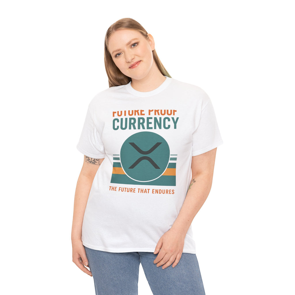 RIPPLE XRP 'Future Proof Currency' Graphic Tee — Crypto Retro Logo Shirt
