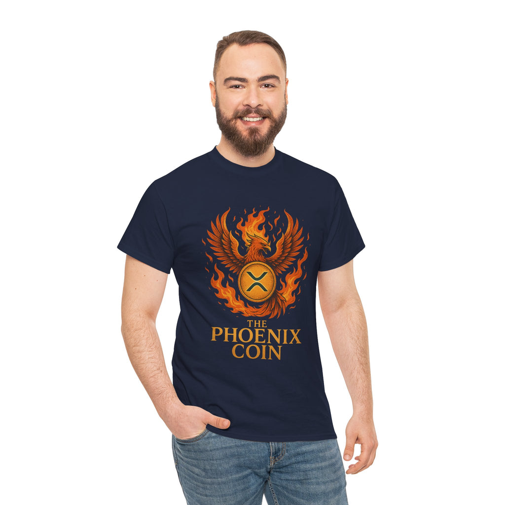 Phoenix Coin T‑Shirt — Fiery Phoenix Crypto Logo Tee