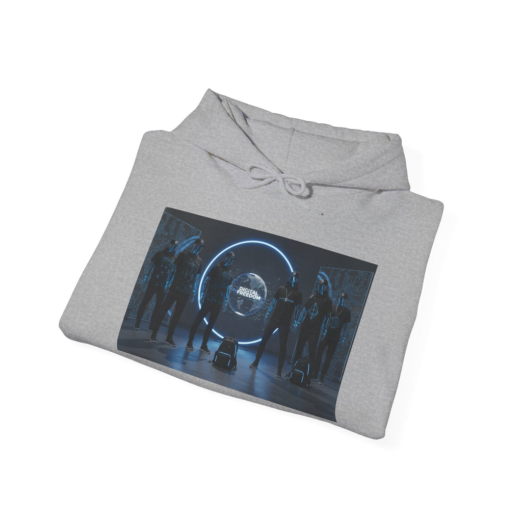 Futuristic Neon Portal Hoodie – Cyberpunk Sci‑Fi Crew Graphic Sweatshirt