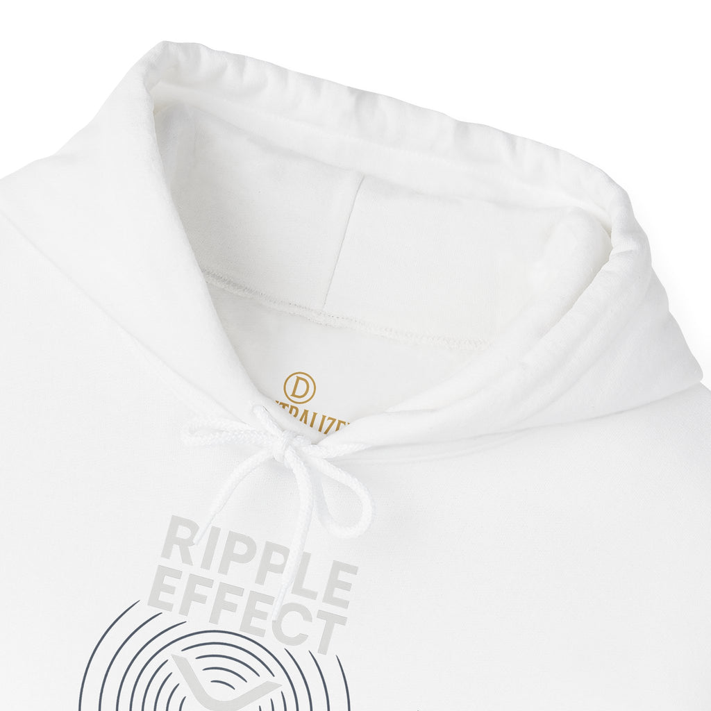 Ripple Effect Hoodie — Minimal Concentric Wave Graphic Sweatshirt