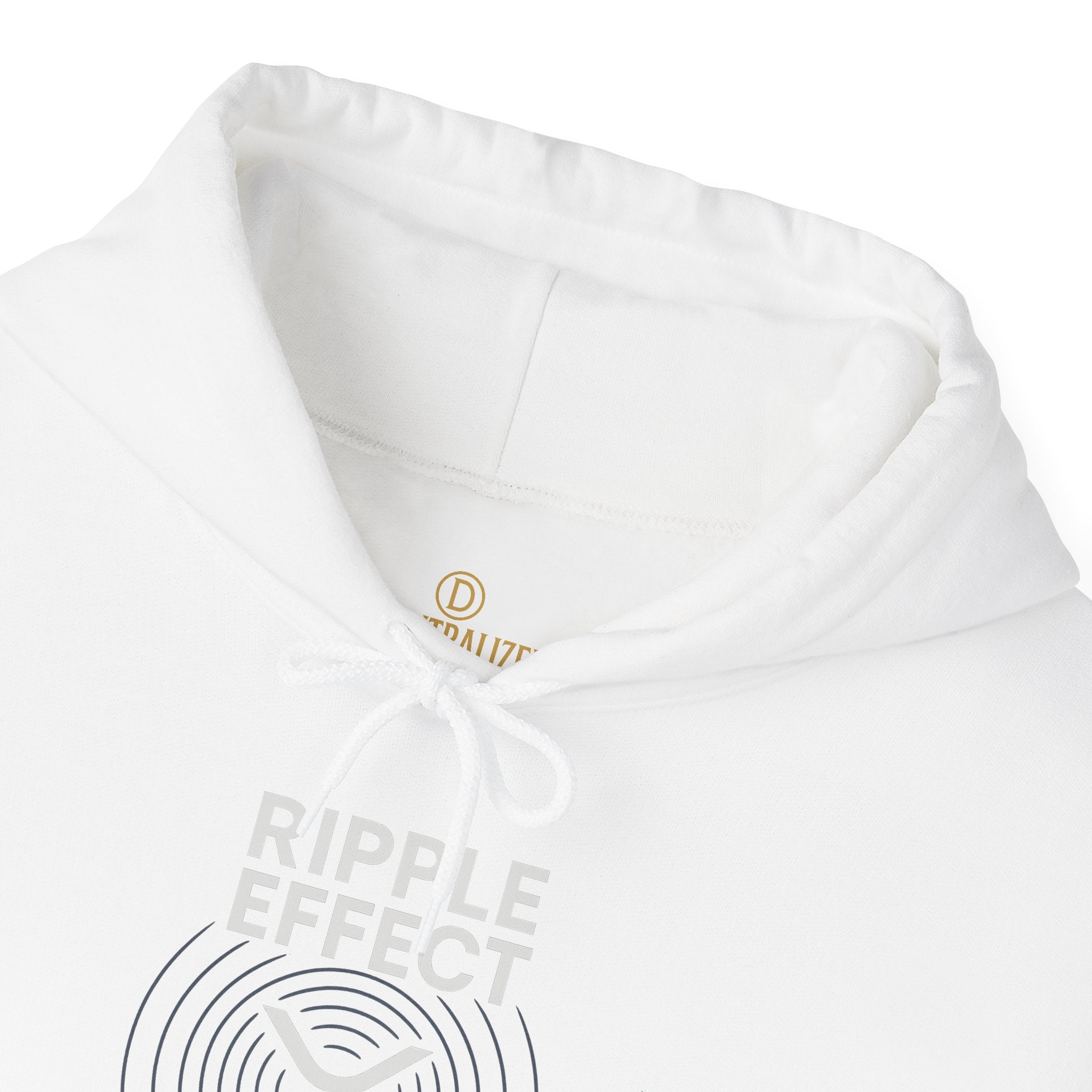 Ripple Effect Hoodie — Minimal Concentric Wave Graphic Sweatshirt
