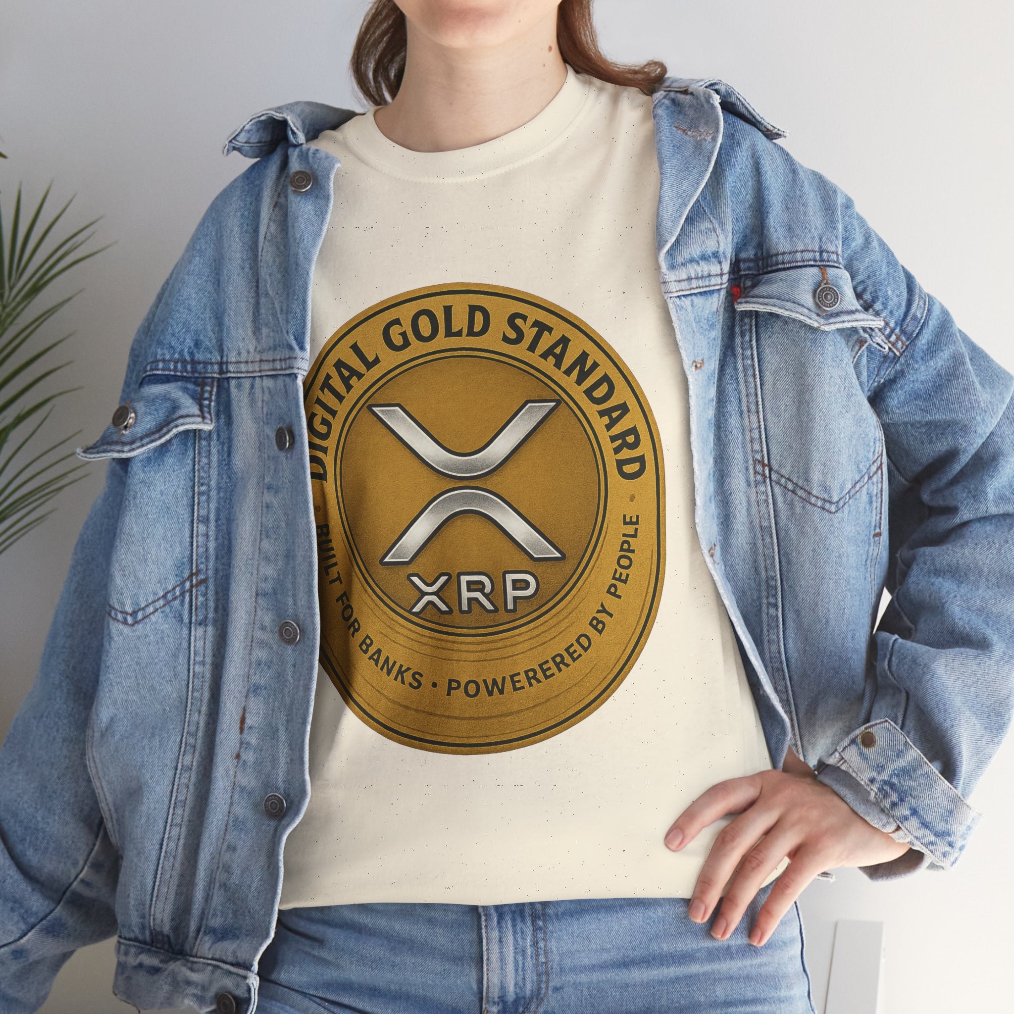 XRP Digital Gold Tee – Cryptocurrency Logo Shirt