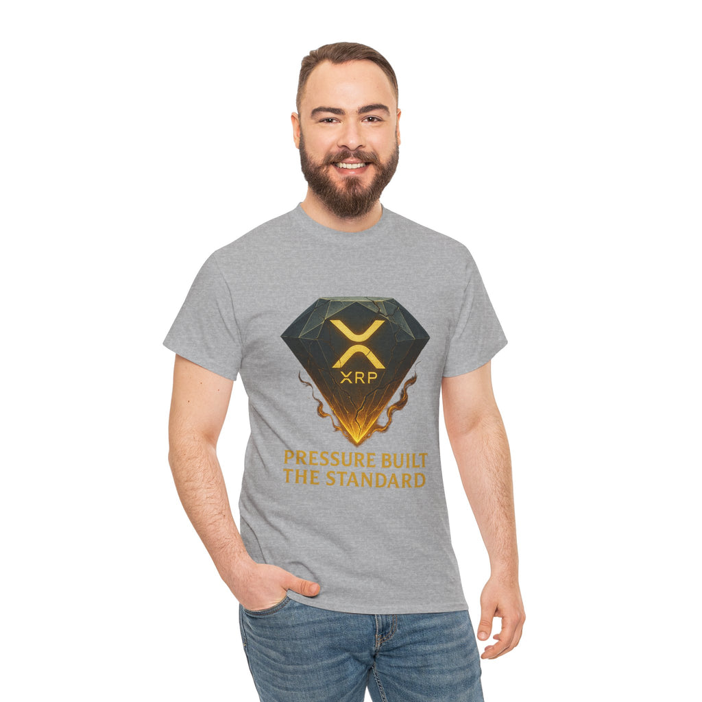 XRP Diamond Tee — "Pressure Built The Standard" Crypto Graphic T‑Shirt