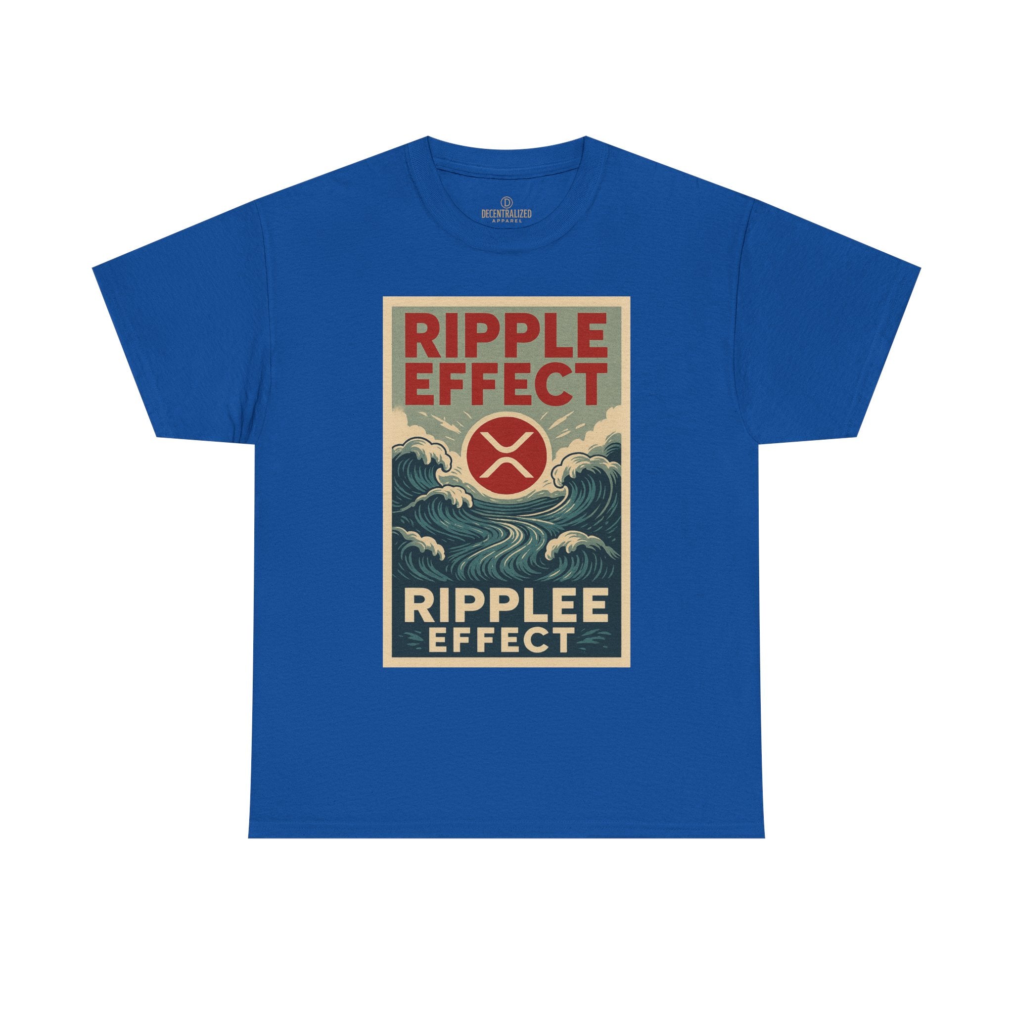 Ripple Effect Tee — Vintage Wave XRP Crypto Graphic T-Shirt