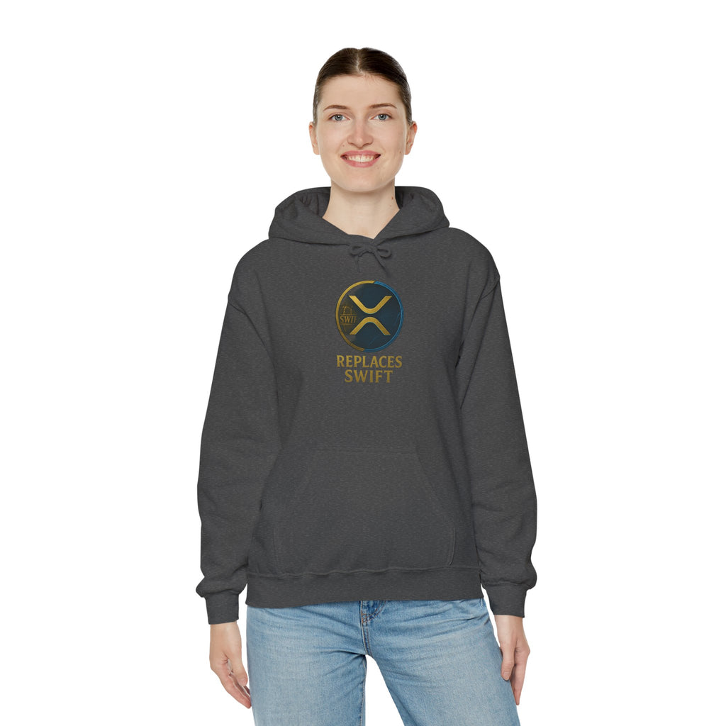 Crypto Logo Hoodie — "Replaces Swift" Ripples Design