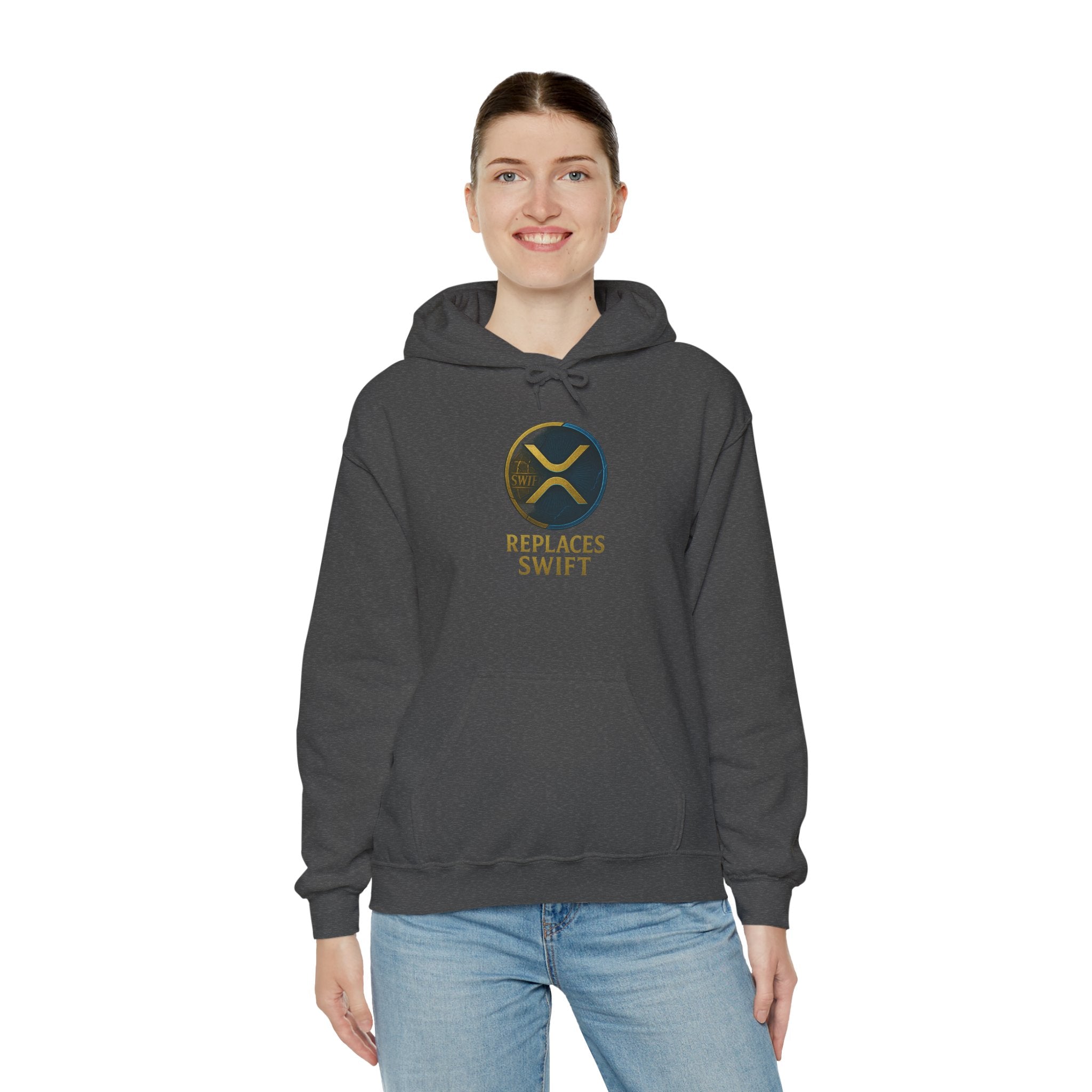 Crypto Logo Hoodie — "Replaces Swift" Ripples Design