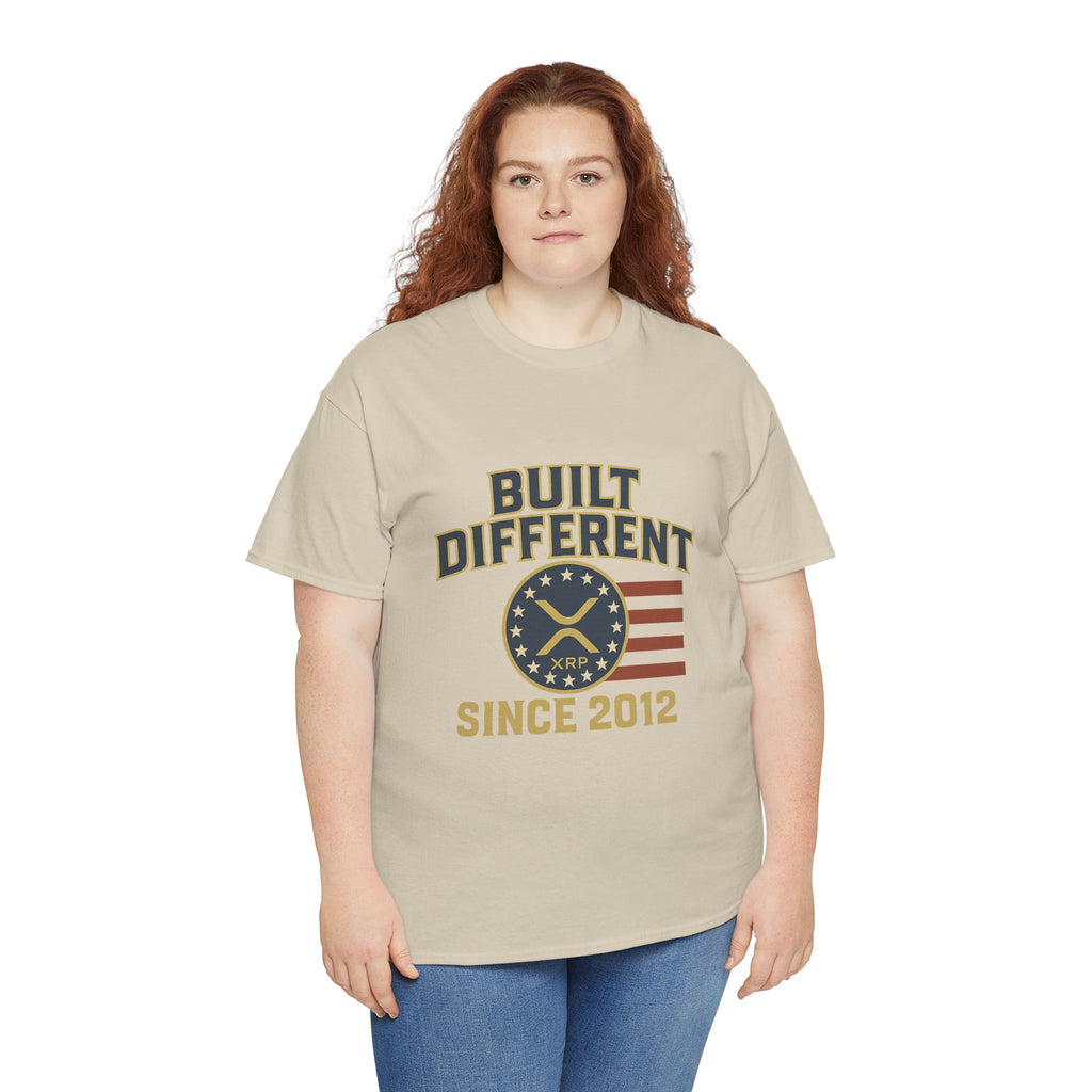 Built Different Since 2012 T-Shirt — American Flag Vintage Crew Tee
