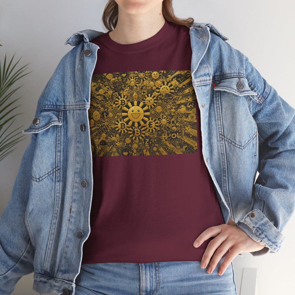 Sunflower Burst T‑Shirt — Golden Sunflower Pattern Tee