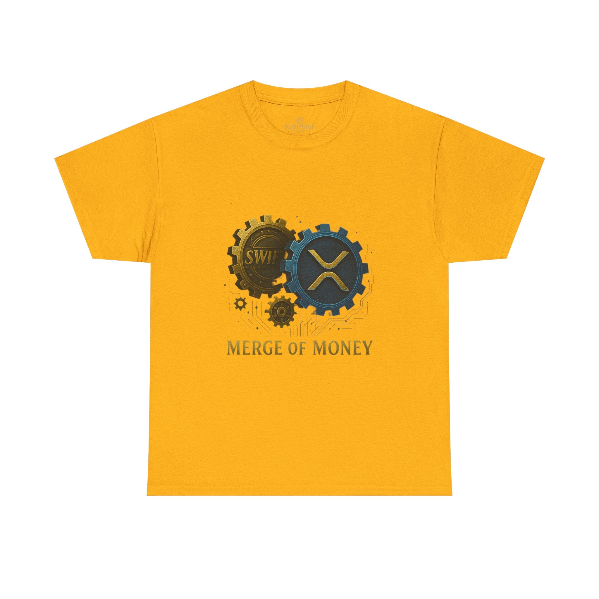 Merge of Money Tee - Cryptocurrency Gears XRP & SWI Crypto T-Shirt