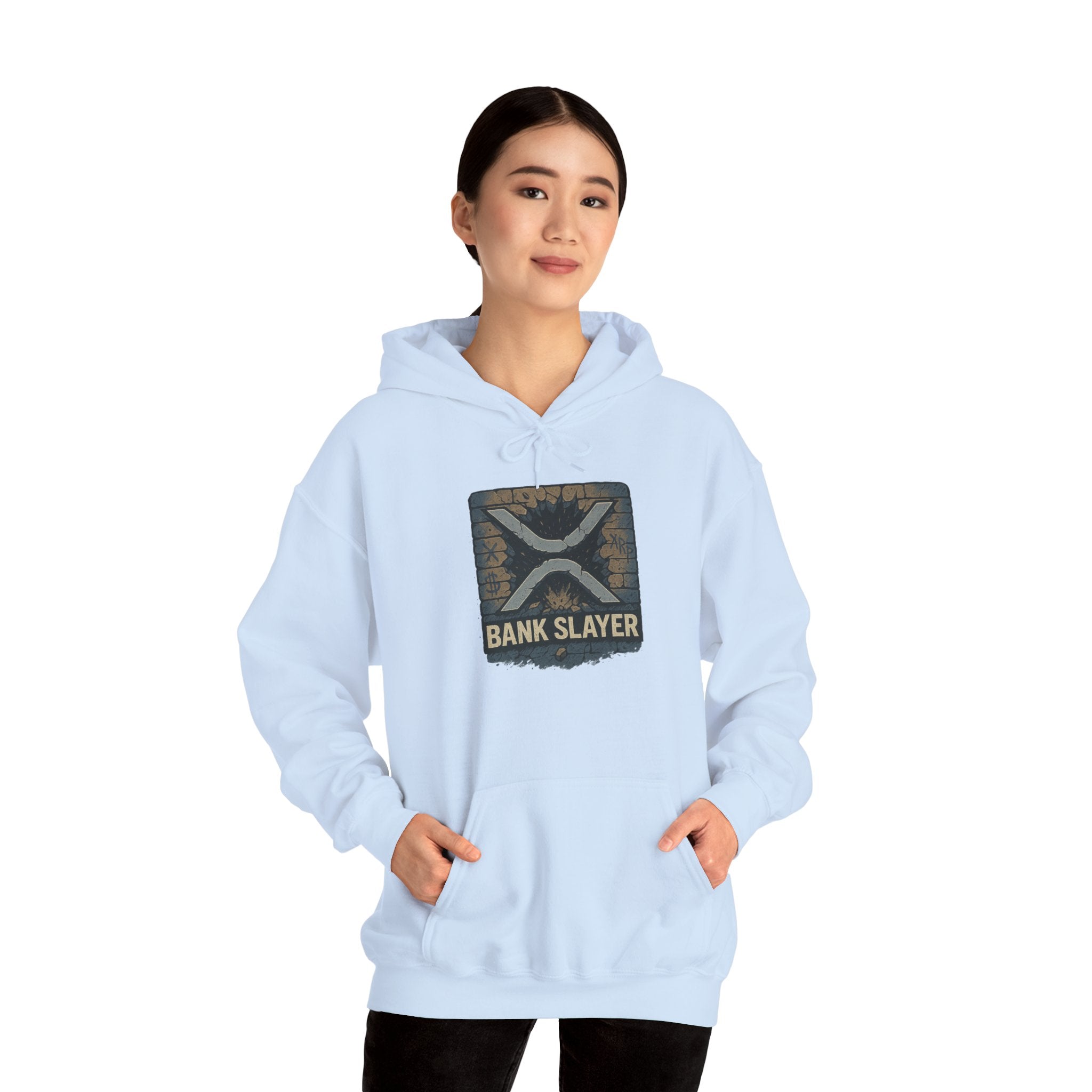 Bank Slayer Hoodie - Vintage Tactical Crest Graphic Sweatshirt