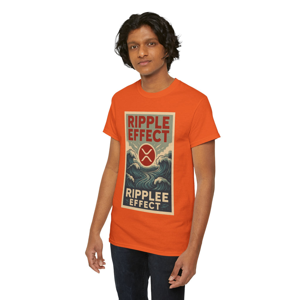 Ripple Effect Tee — Vintage Wave XRP Crypto Graphic T-Shirt