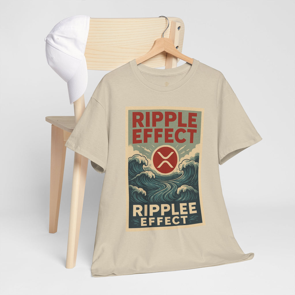 Ripple Effect Tee — Vintage Wave XRP Crypto Graphic T-Shirt