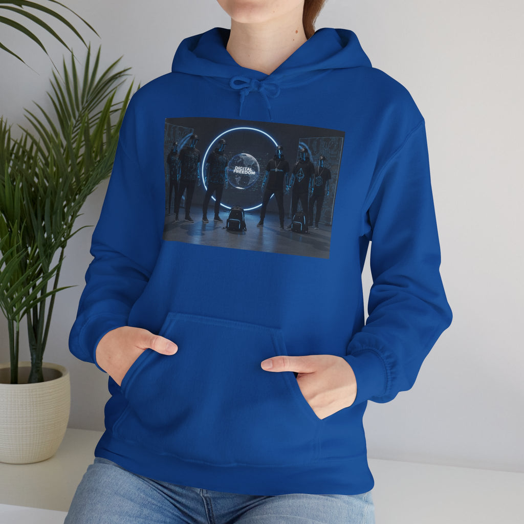 Futuristic Neon Portal Hoodie – Cyberpunk Sci‑Fi Crew Graphic Sweatshirt