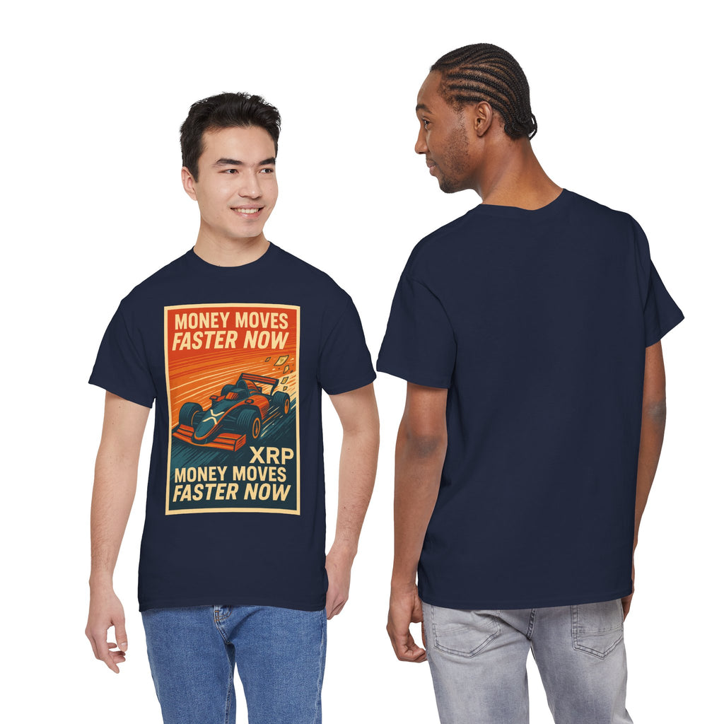 XRP 'Money Moves Faster Now' Racing Tee — Crypto Enthusiast T-Shirt