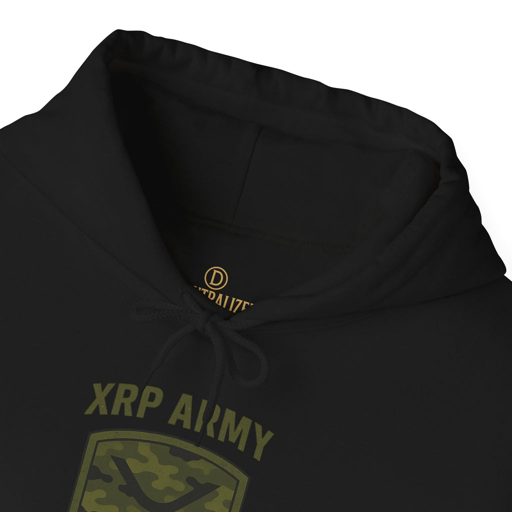 XRP Army Hoodie – Crypto Shield Camouflage Sweatshirt