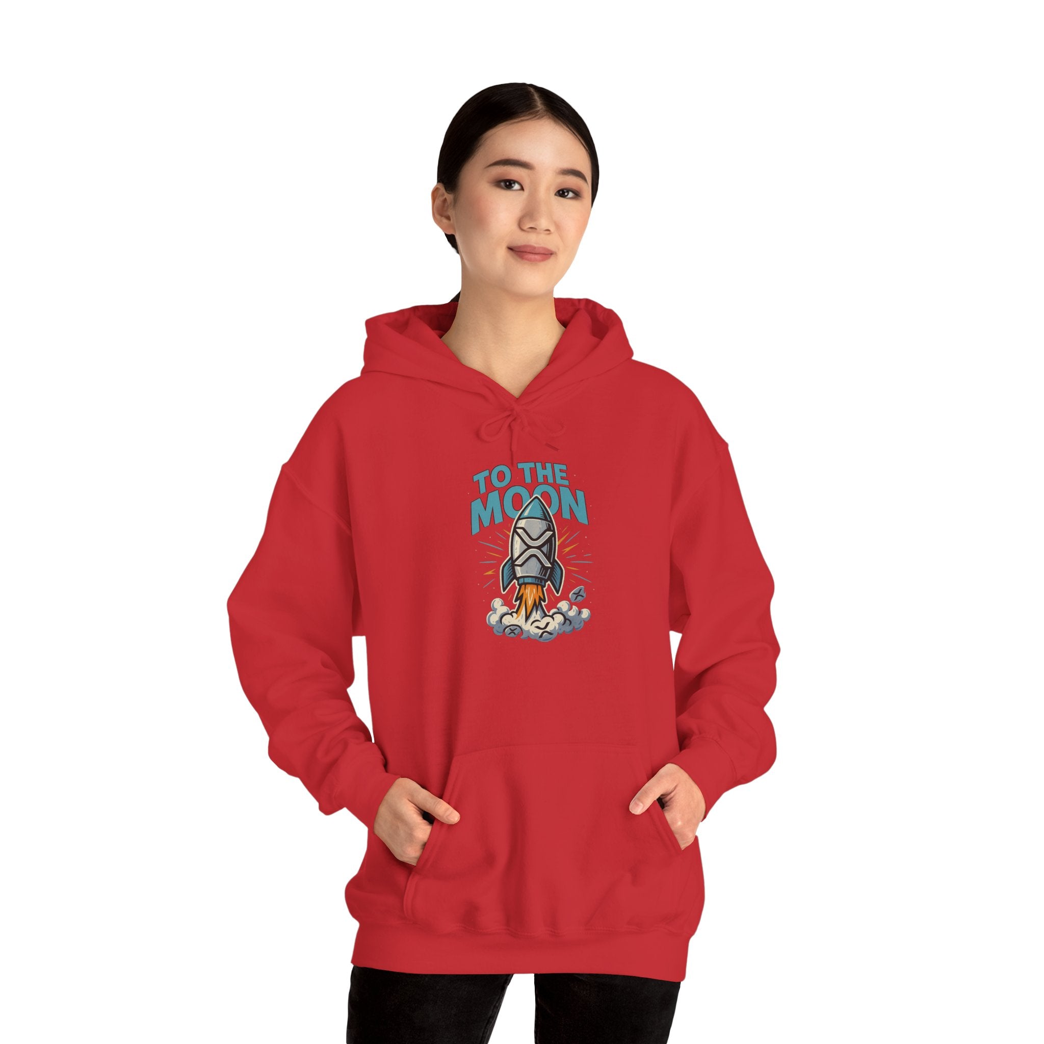 Hoodie — 'To The Moon' Rocket Graphic Pullover