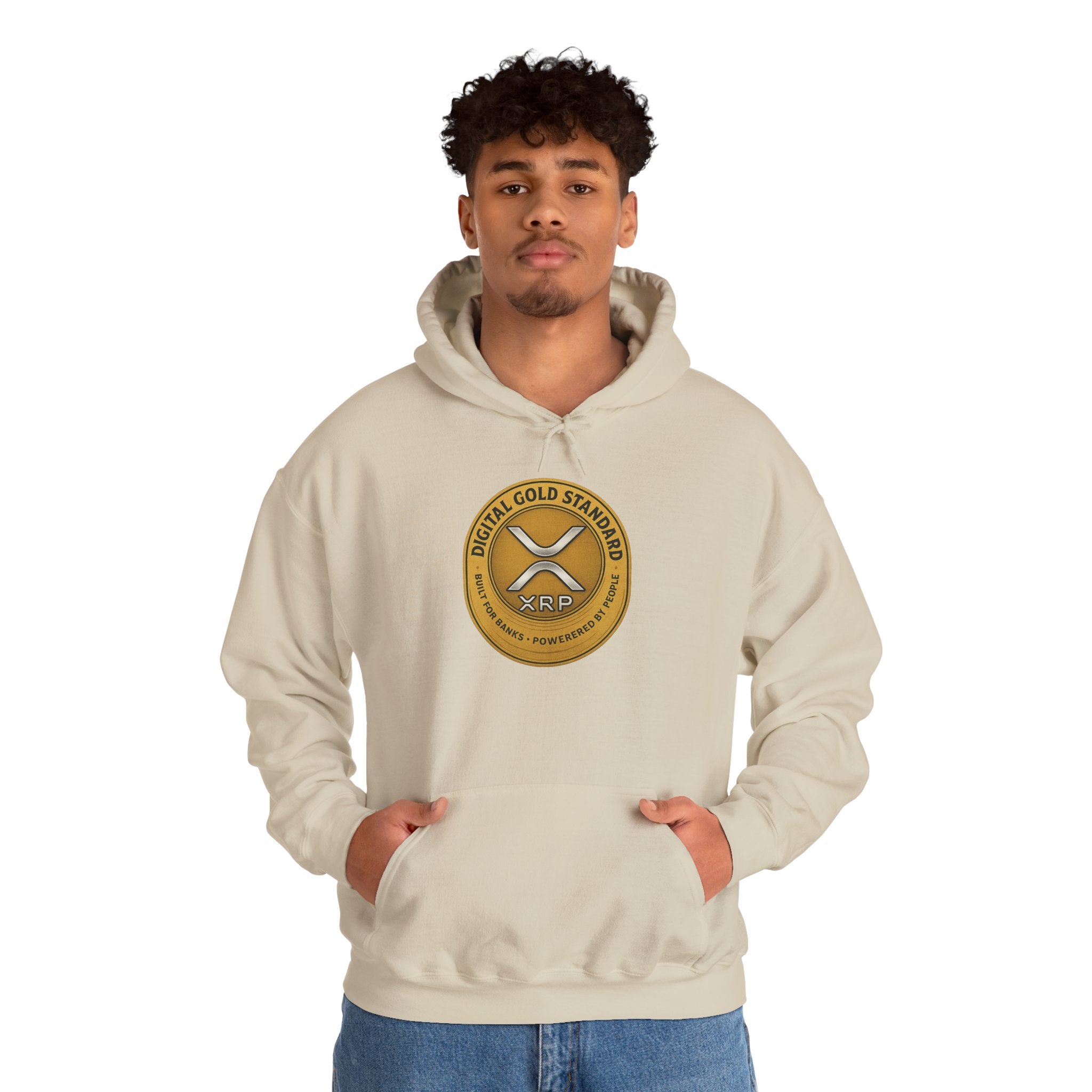 Crypto Coin Logo Hoodie — Digital Gold Standard XRP Emblem