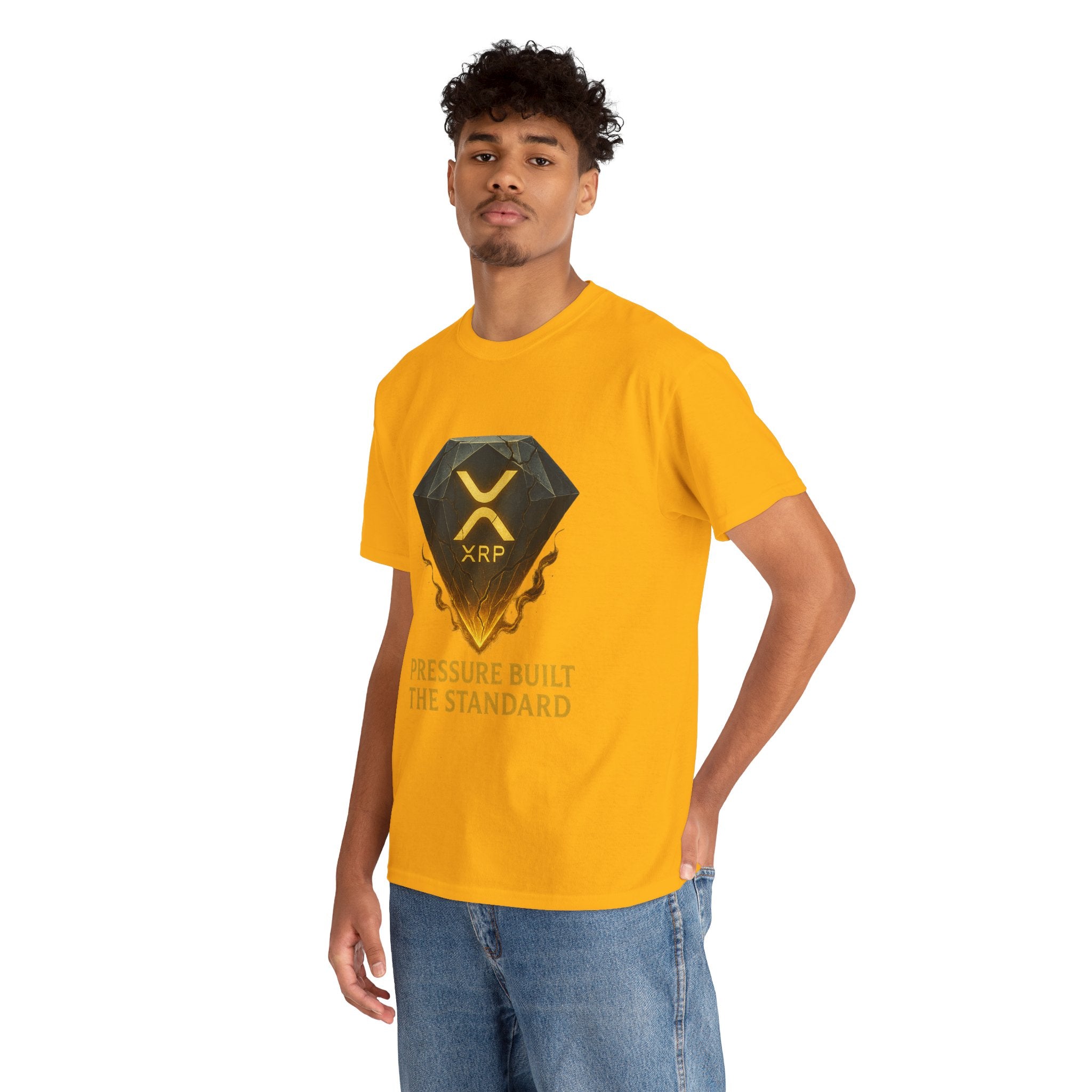 XRP Diamond Tee — "Pressure Built The Standard" Crypto Graphic T‑Shirt