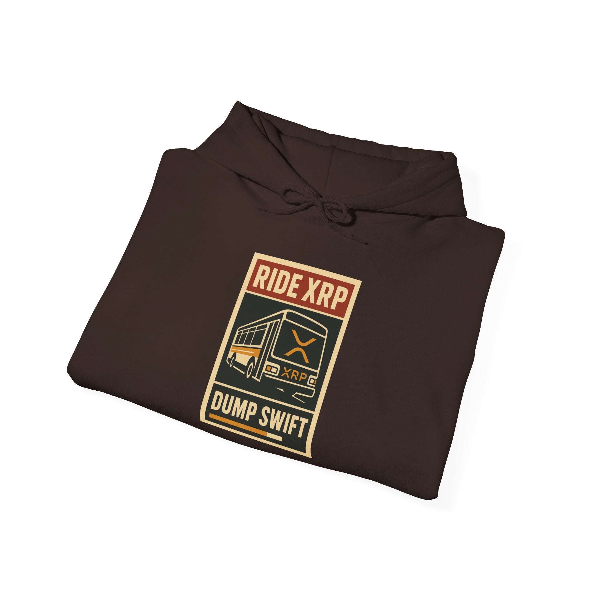 XRP Crypto Hoodie — "Ride XRP, Dump Swift" Retro Badge