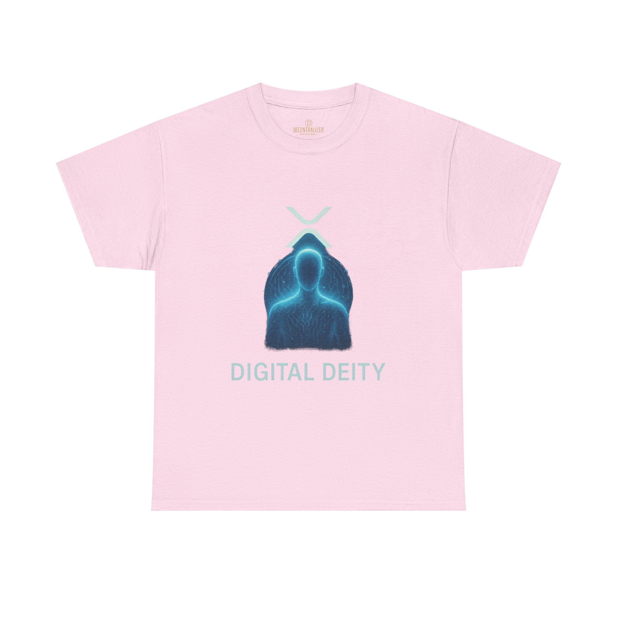 Digital Deity T‑Shirt — Futuristic Neon Tech Hoodie Tee