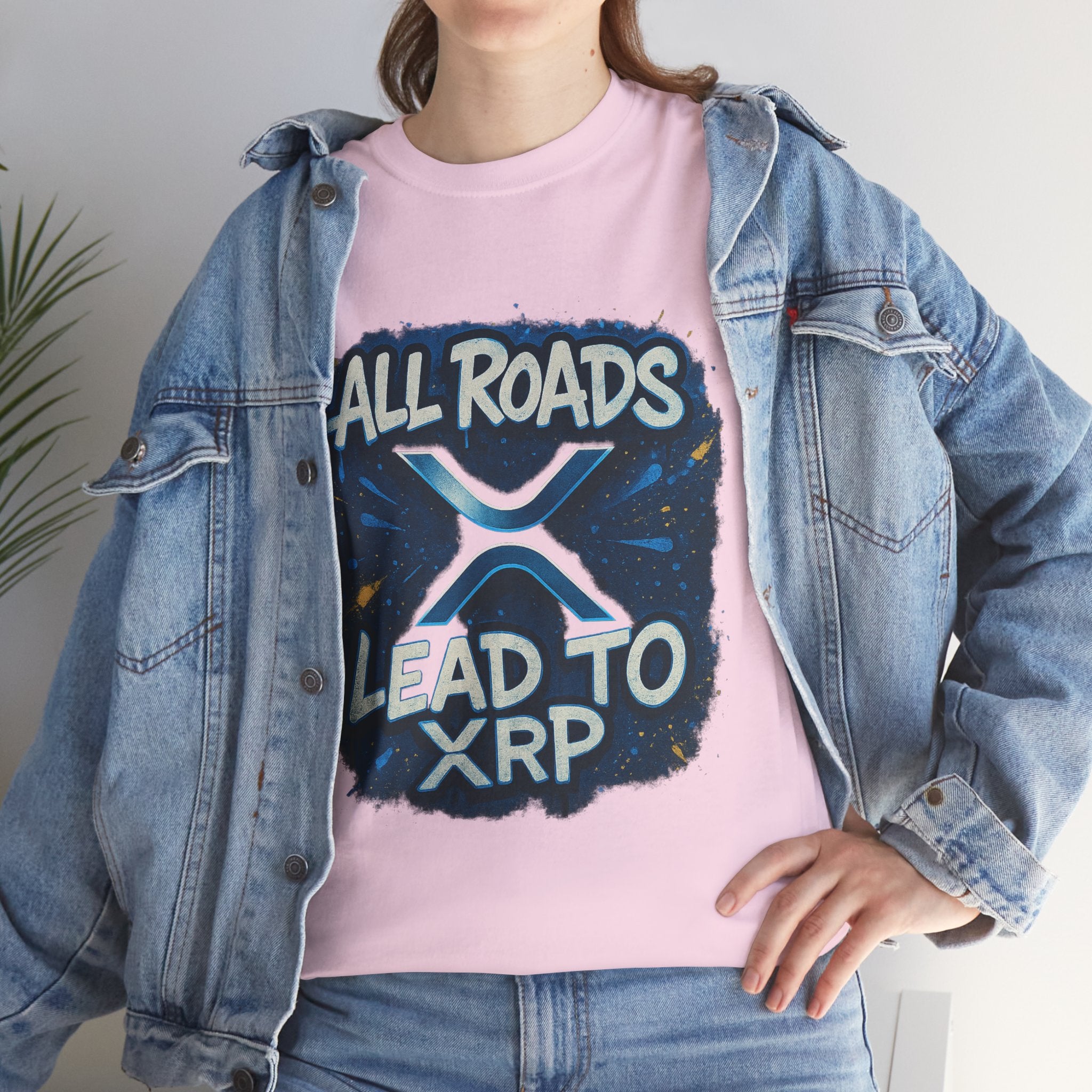 XRP Crypto T-Shirt — "All Roads Lead to XRP" Graphic Tee