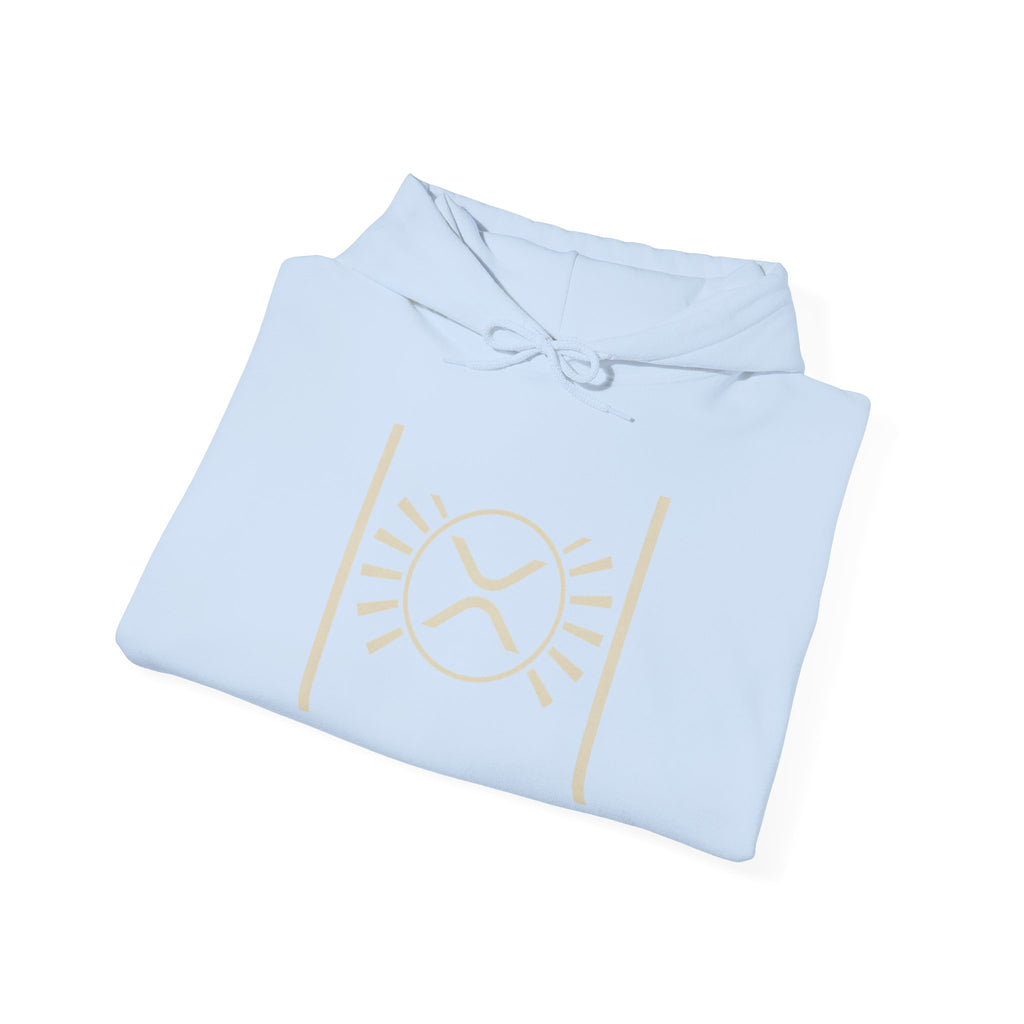 XRP Minimalist Logo Hoodie — Crypto Sun Symbol Sweatshirt