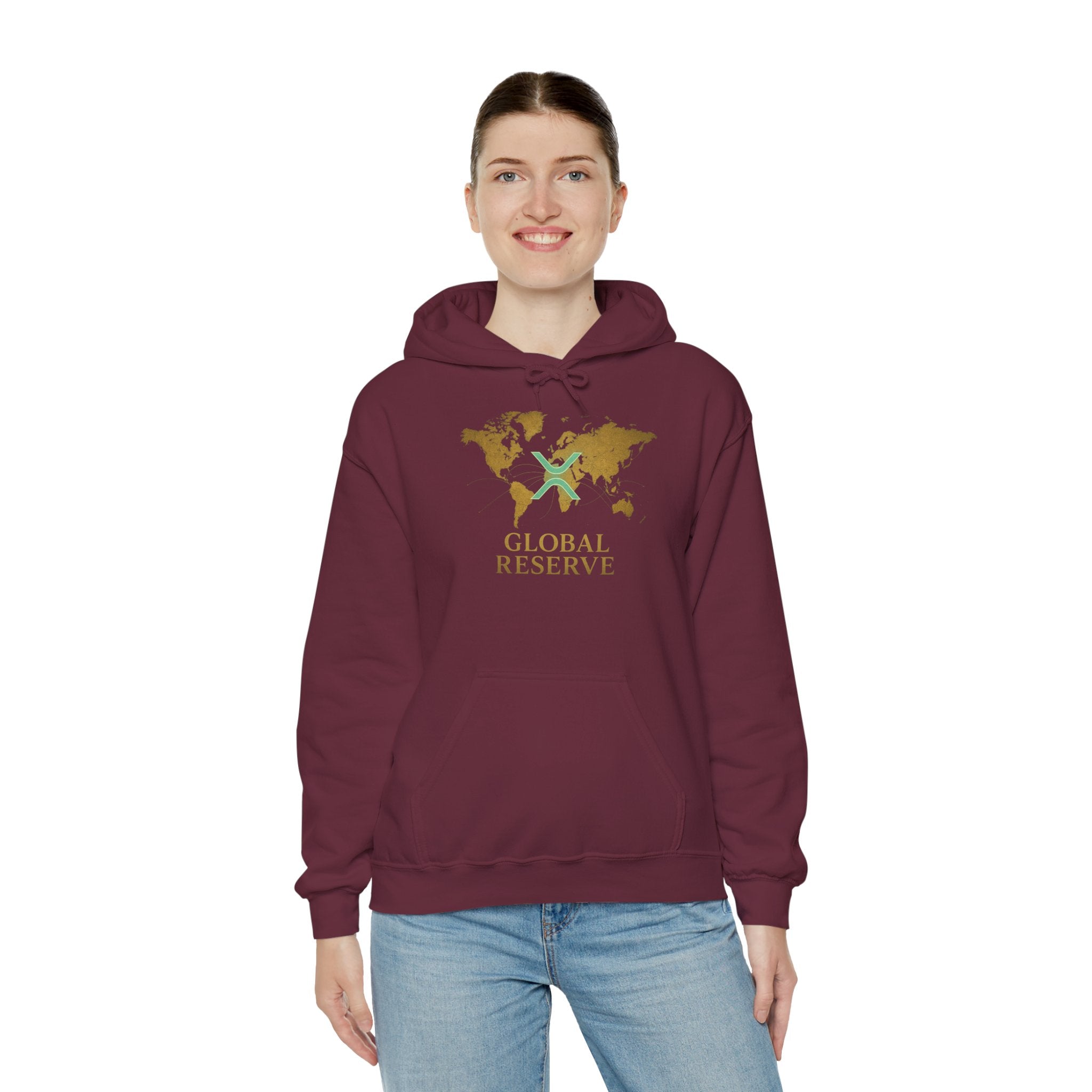 Global Reserve Hoodie — World Map Logo Pullover