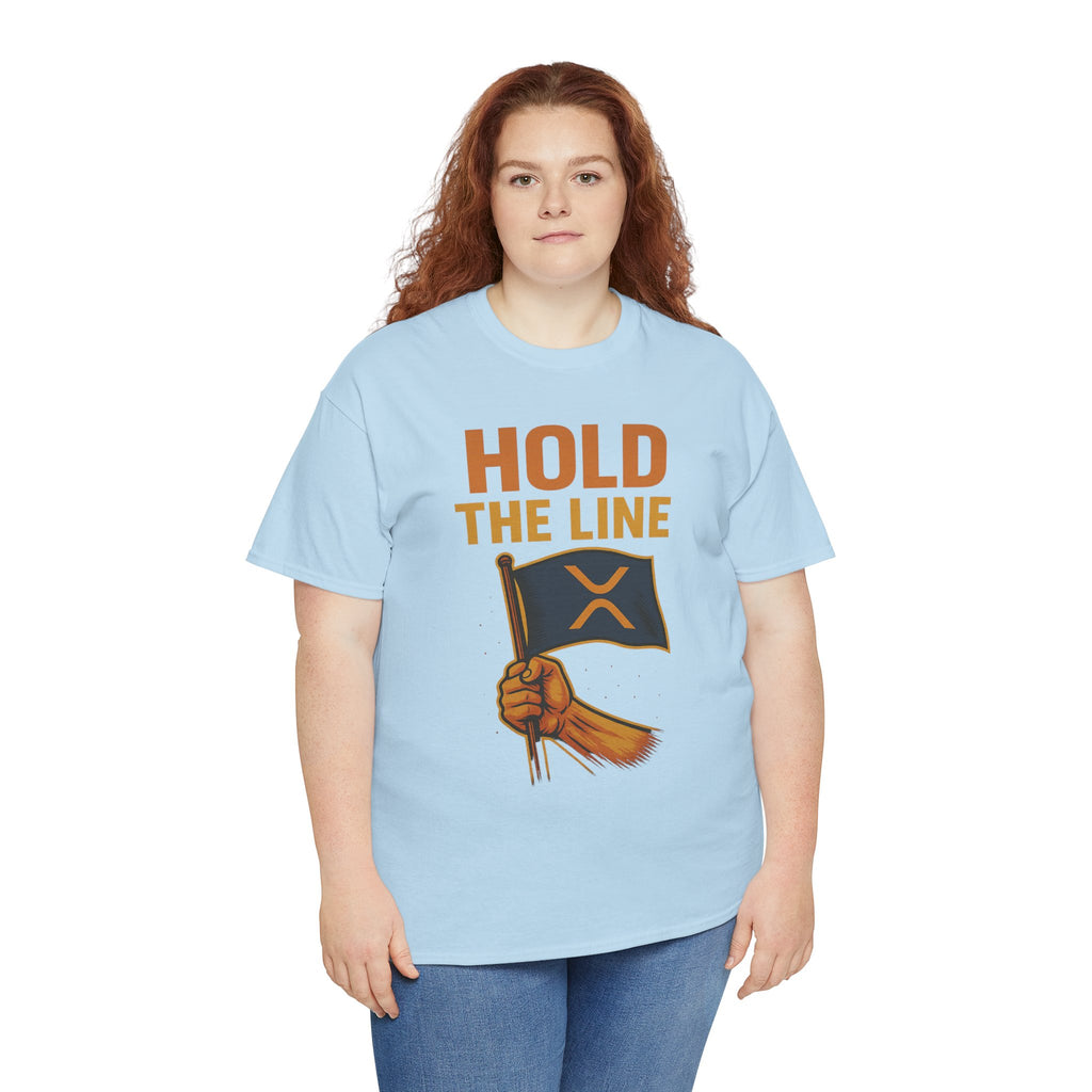 Hold The Line Tee — Bold Flag Graphic Cryptocurrency XRP Shirt