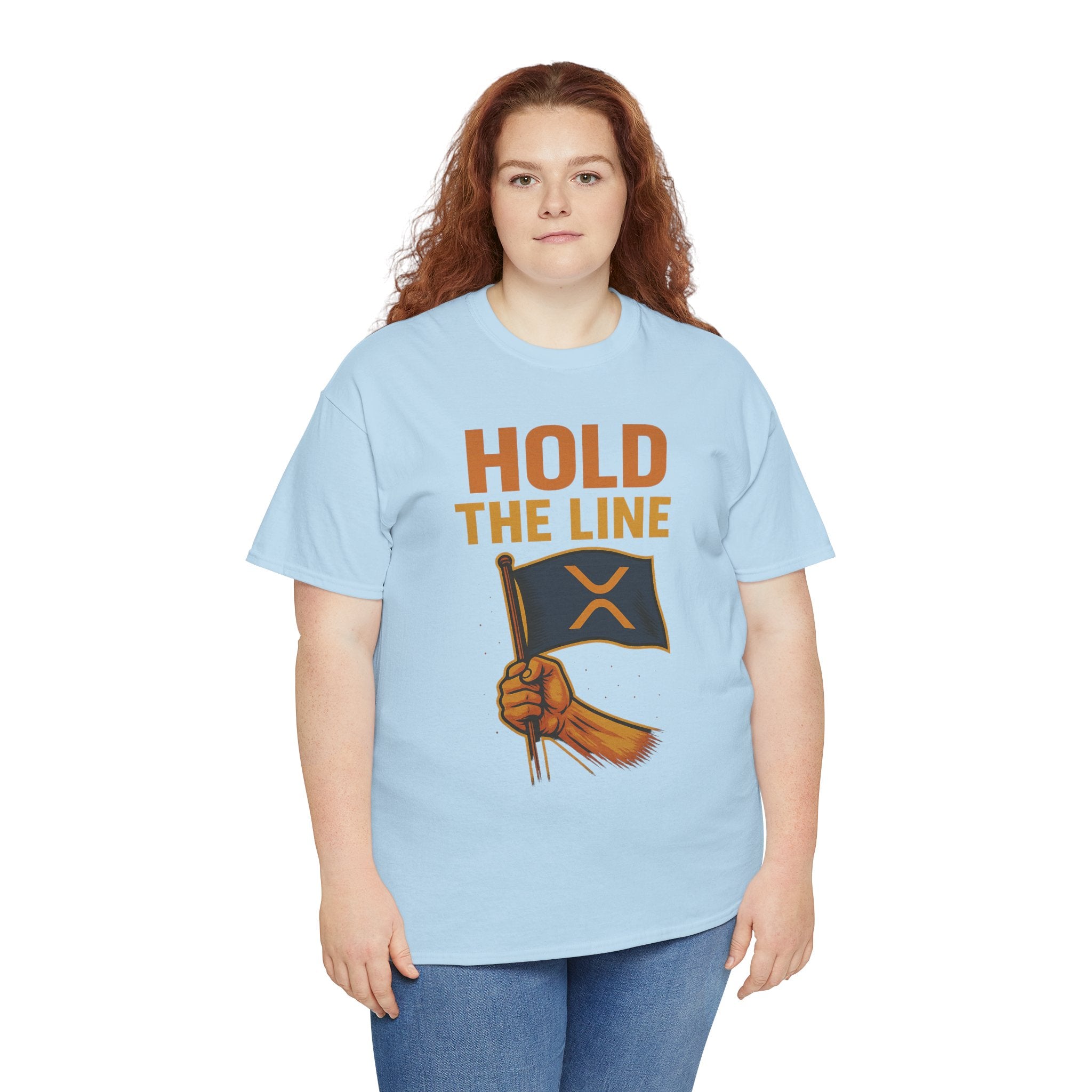 Hold The Line Tee — Bold Flag Graphic Cryptocurrency XRP Shirt