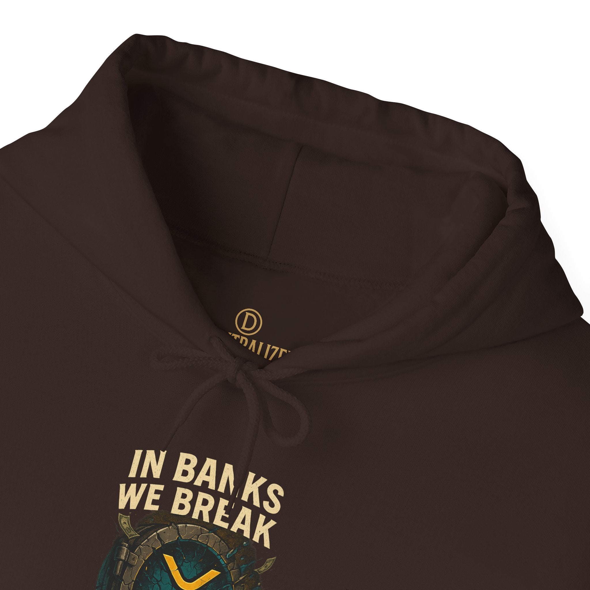 Hoodie — 'In Banks We Trust' Crest Pullover