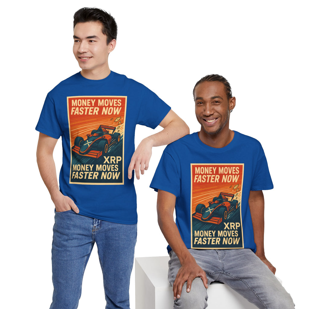 XRP 'Money Moves Faster Now' Racing Tee — Crypto Enthusiast T-Shirt