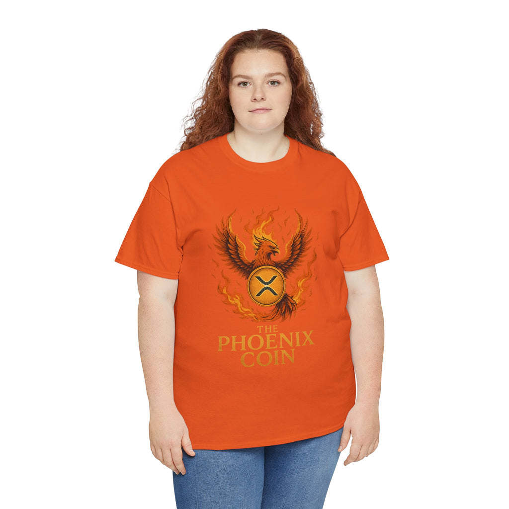 Phoenix Coin T‑Shirt — Fiery Phoenix Crypto Logo Tee